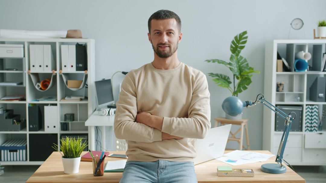 confident businessman in his 40s office