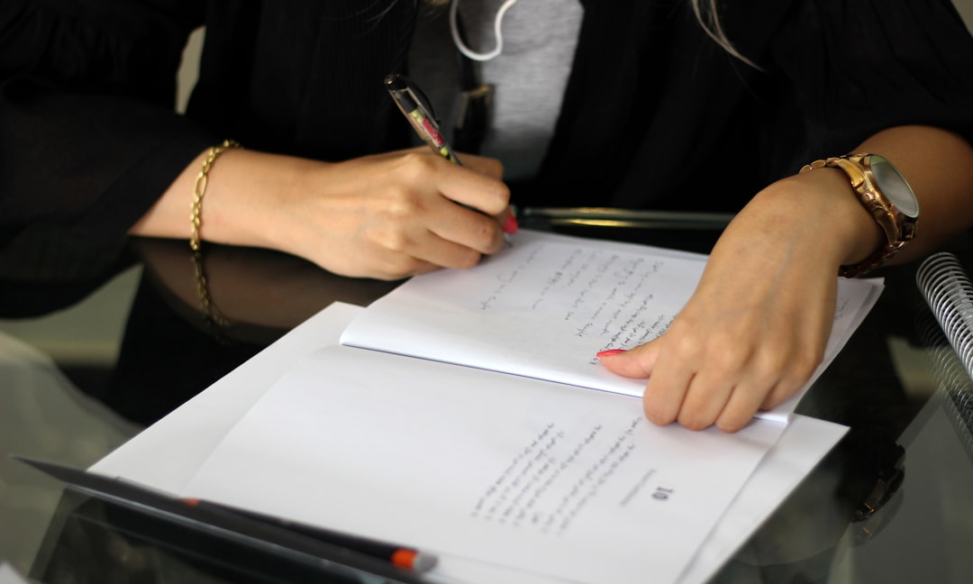 person reviewing contract with caution