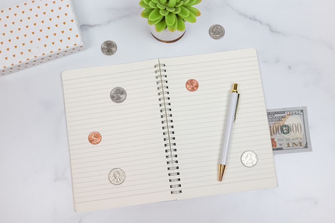 calculator money coins desk