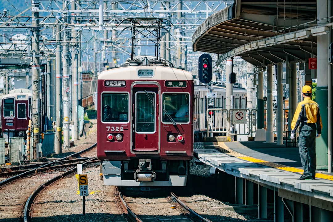 japanese businessman studying real estate license commute train