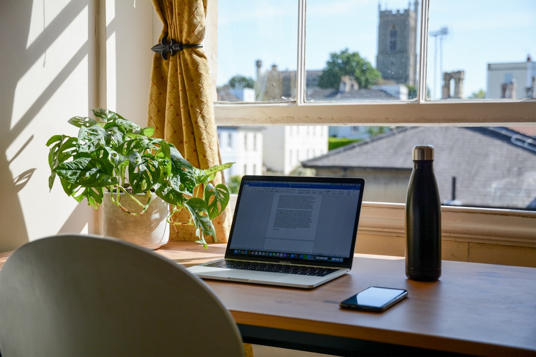 remote work laptop at home