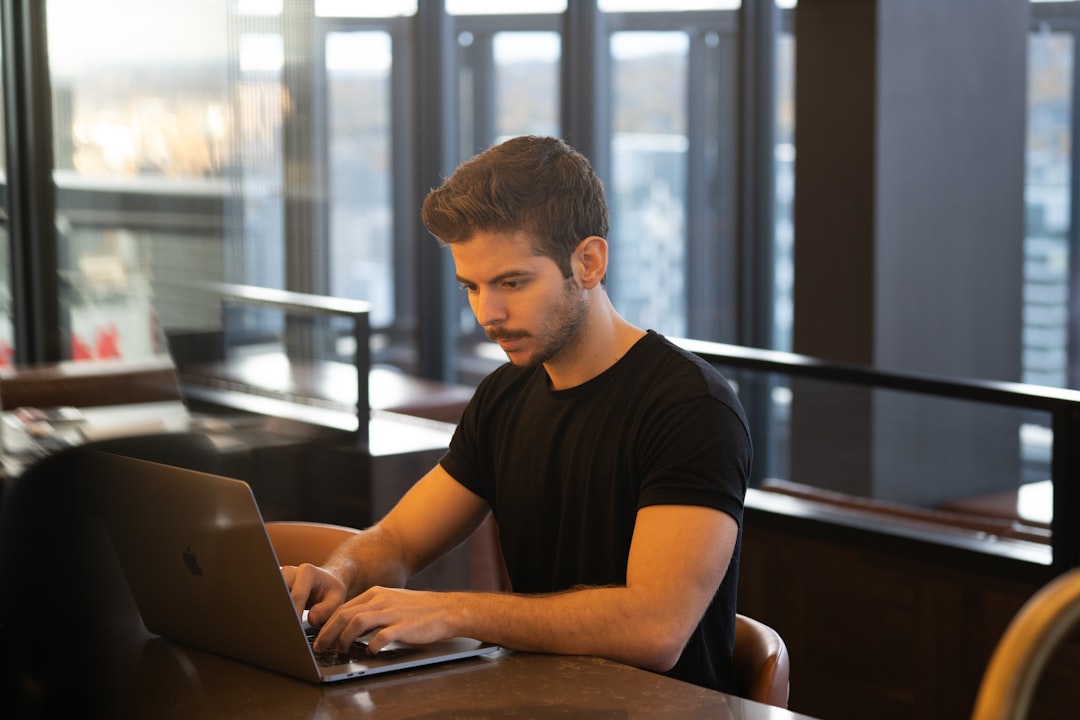 startup engineer working remotely on laptop