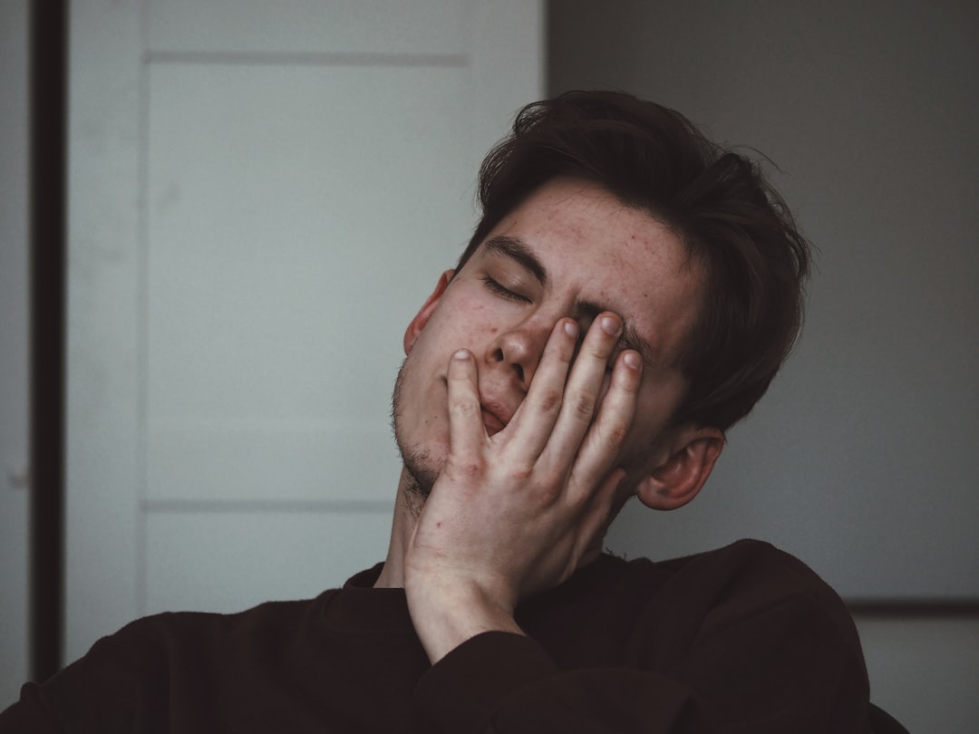 tired man study fatigue