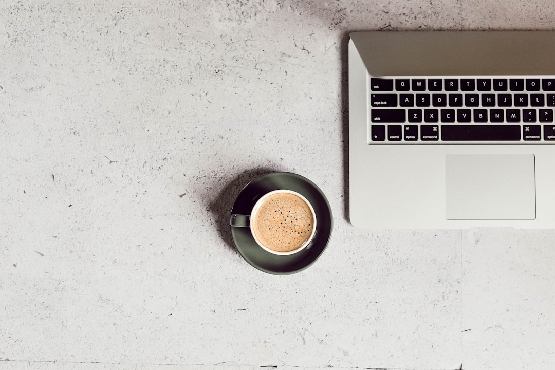 morning routine study coffee laptop