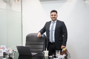 confident businessman in his 40s office