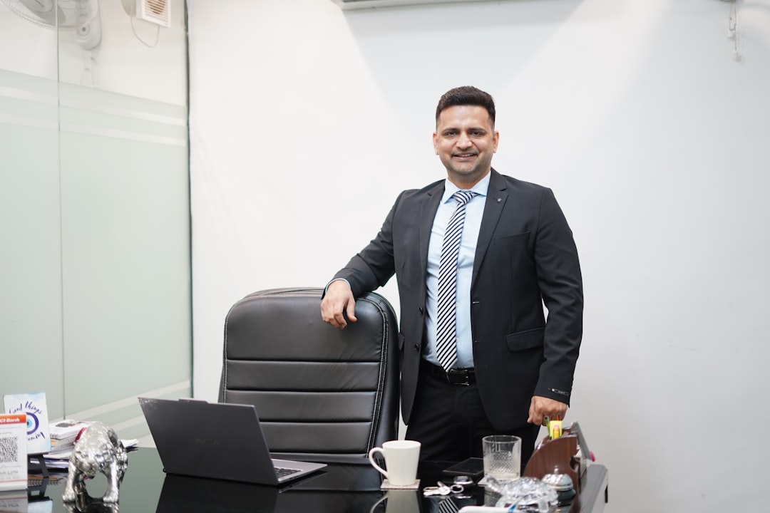 confident businessman in his 40s office
