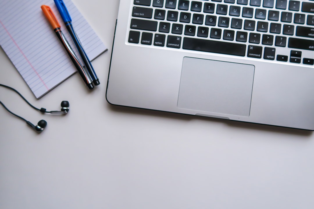 online learning study desk laptop