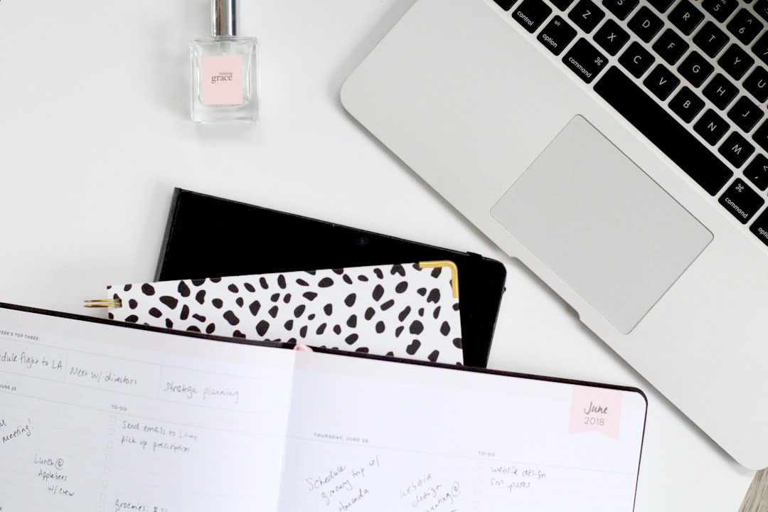 study plan calendar laptop notebook