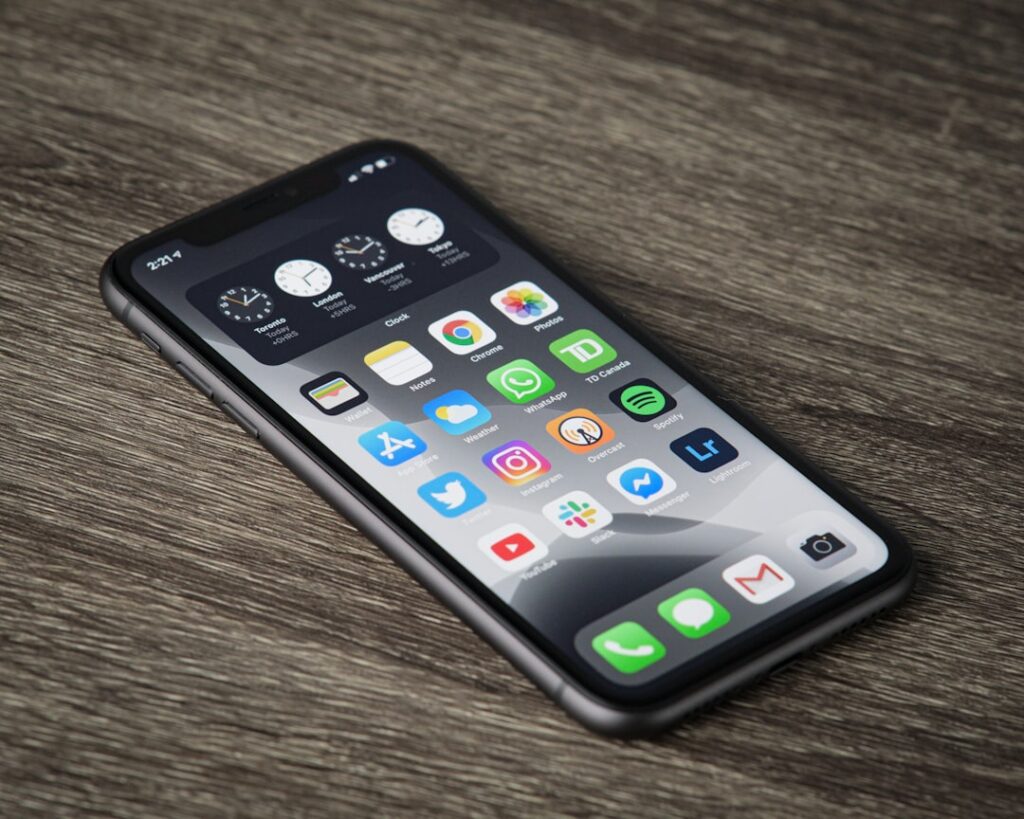mobile app development smartphone screen