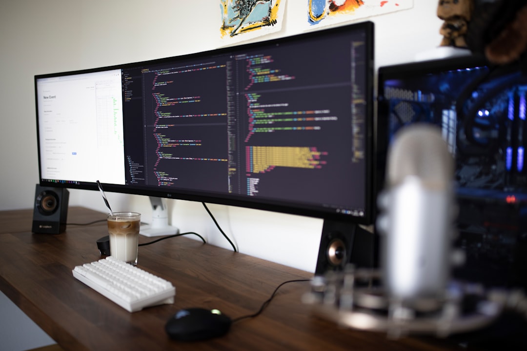 mobile app development on computer screen