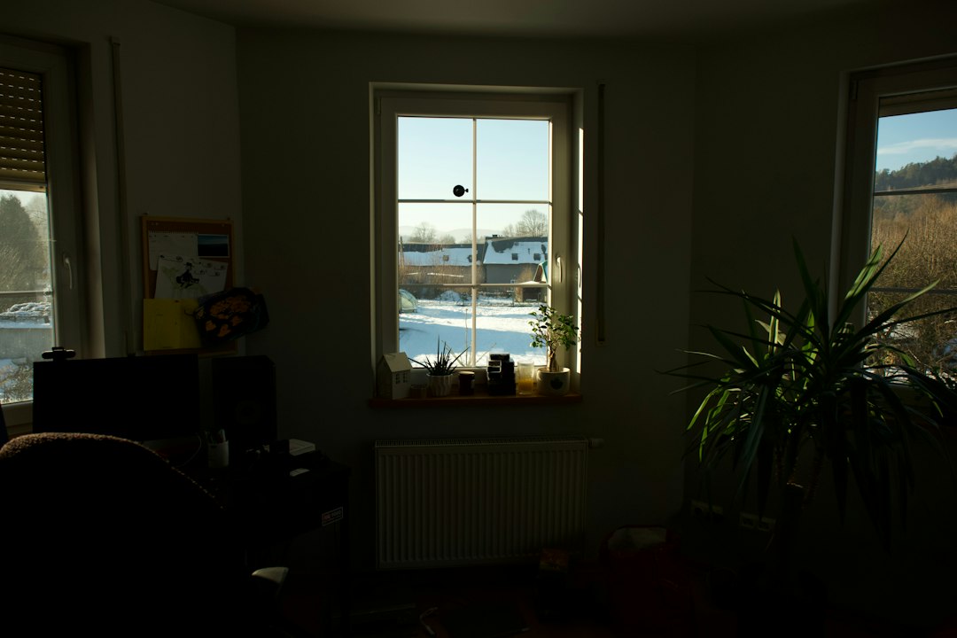 remote work home office rural setup