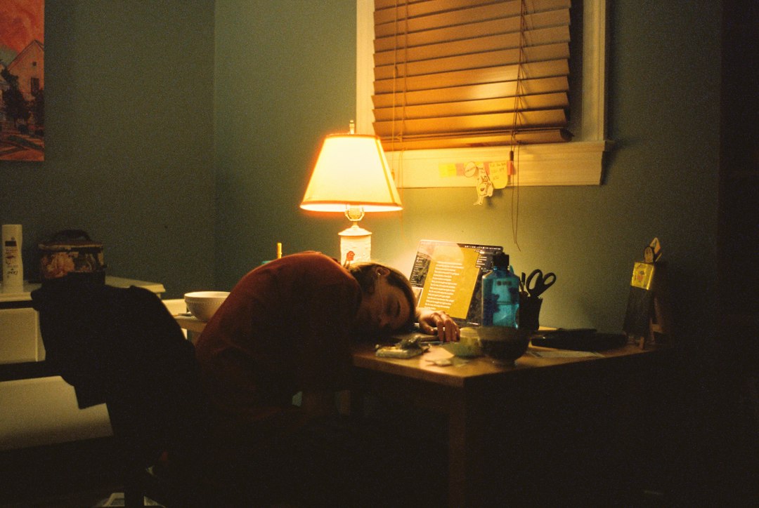 frustrated office worker at desk
