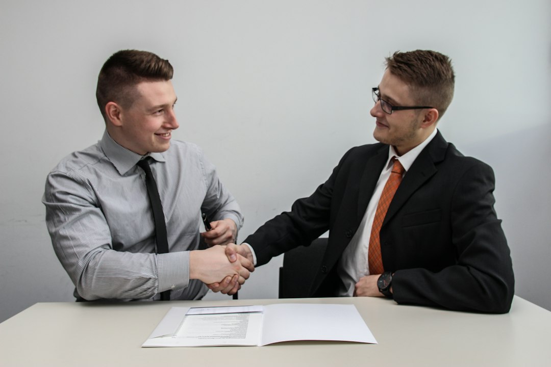 man in his thirties in job interview