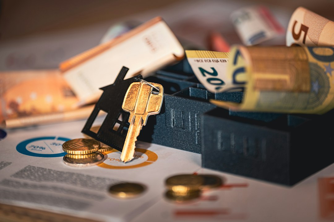 calculator and coins on desk