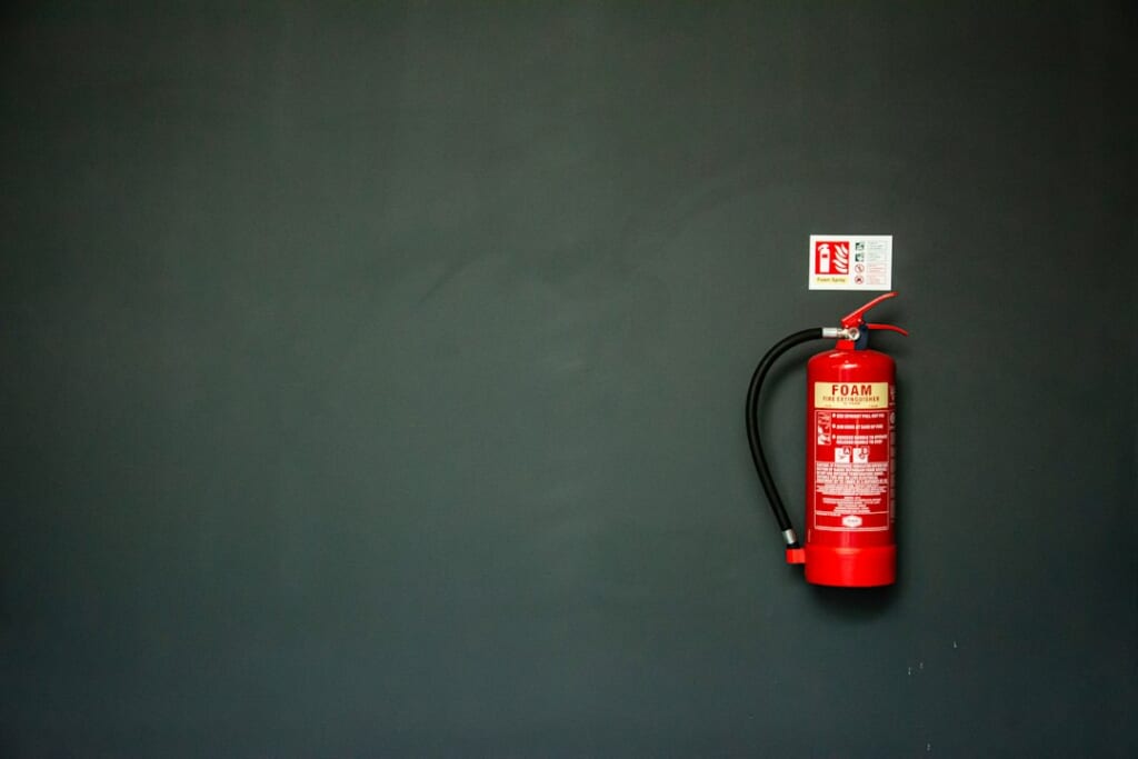 fire extinguisher inspection worker