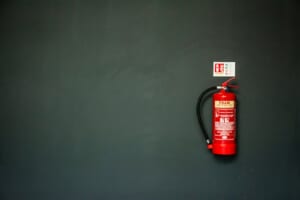 fire extinguisher inspection worker