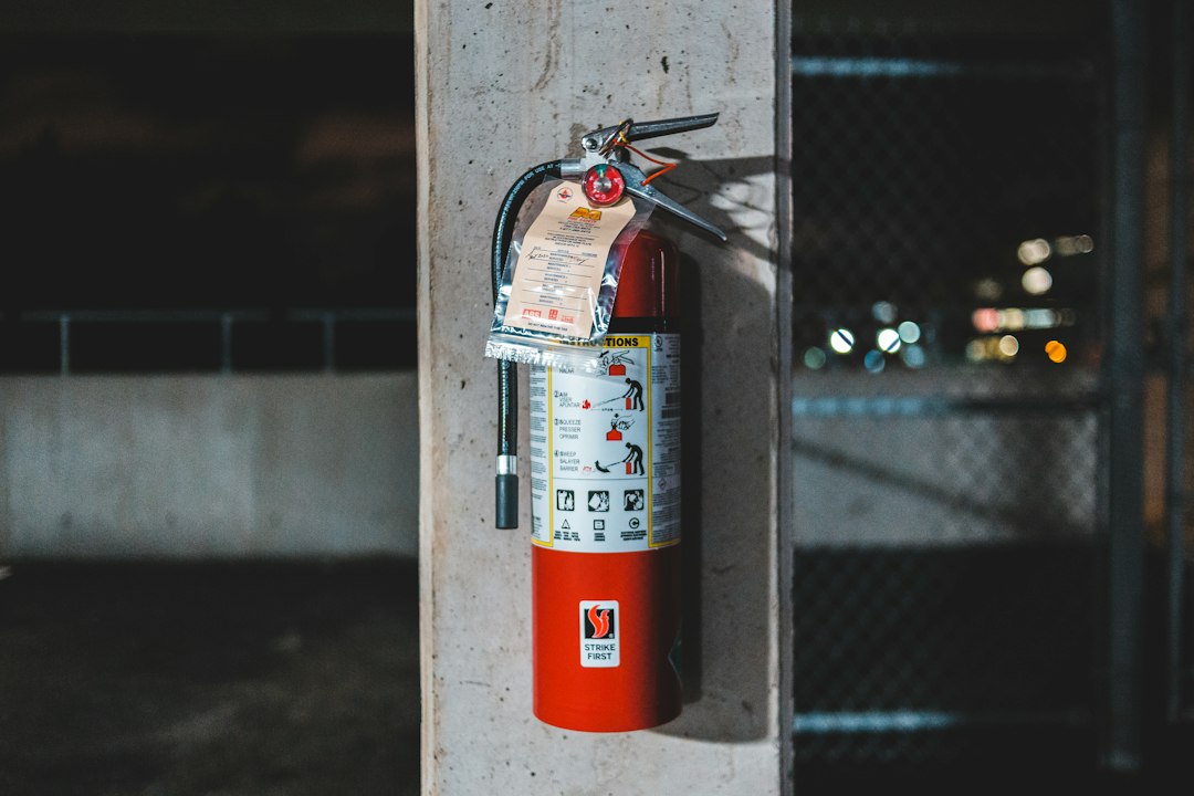 fire extinguisher inspection worker